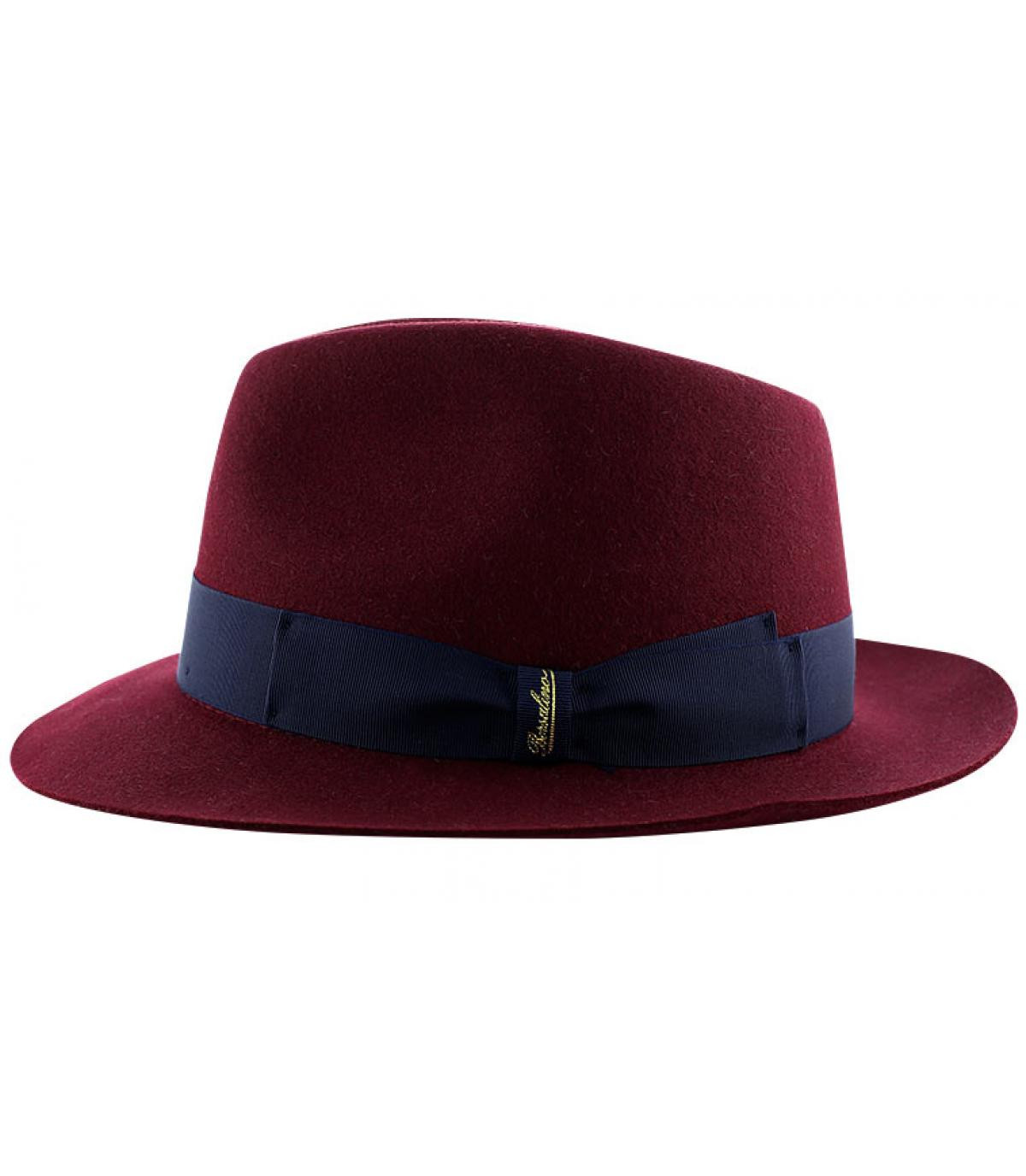 Borsalino burgundy borsalino hat